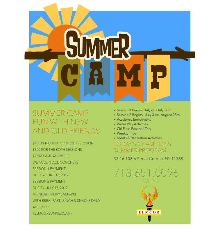 Summer Camp 2017 at Elmcor Youth and Adult Activities in Corona Queens - Today's Champions Summer Program
