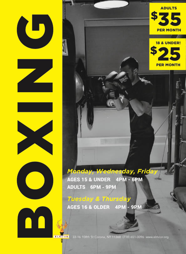 Boxing at Elmcor youth and adult activity Inc. in Corona New York
