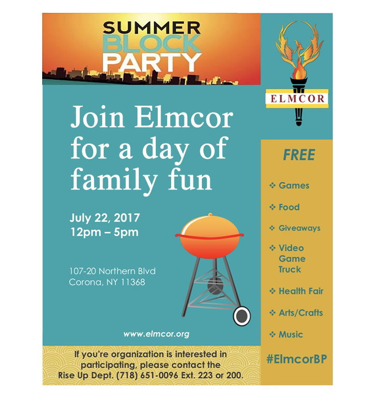 Elmcor's Summer block party July 22nd 2017